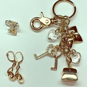 Gold Charm Keychain